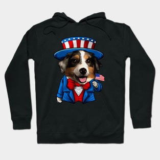 Fourth of July Australian Shepherd Hoodie